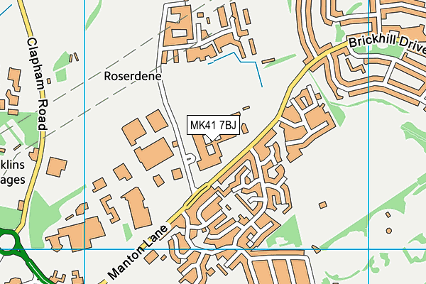 MK41 7BJ map - OS VectorMap District (Ordnance Survey) MK41 7BJ map - OS VectorMap District (Ordnance Survey)