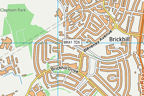 MK41 7DX map - OS VectorMap District (Ordnance Survey) MK41 7DX map - OS VectorMap District (Ordnance Survey)