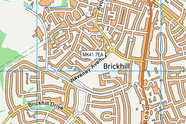 MK41 7EA map - OS VectorMap District (Ordnance Survey)