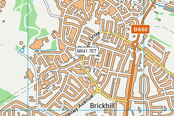 MK41 7ET map - OS VectorMap District (Ordnance Survey) MK41 7ET map - OS VectorMap District (Ordnance Survey)