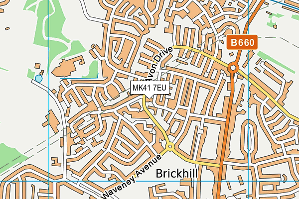 MK41 7EU map - OS VectorMap District (Ordnance Survey)