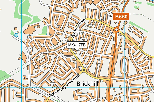 MK41 7FB map - OS VectorMap District (Ordnance Survey) MK41 7FB map - OS VectorMap District (Ordnance Survey)