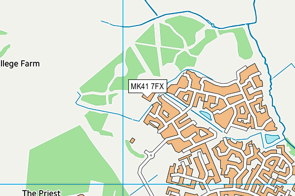 MK41 7FX map - OS VectorMap District (Ordnance Survey) MK41 7FX map - OS VectorMap District (Ordnance Survey)
