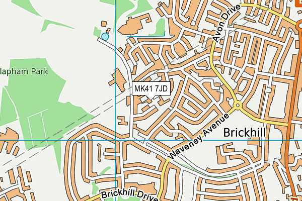 MK41 7JD map - OS VectorMap District (Ordnance Survey) MK41 7JD map - OS VectorMap District (Ordnance Survey)