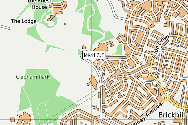 MK41 7JF map - OS VectorMap District (Ordnance Survey) MK41 7JF map - OS VectorMap District (Ordnance Survey)