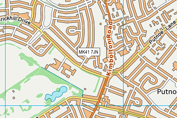 MK41 7JN map - OS VectorMap District (Ordnance Survey) MK41 7JN map - OS VectorMap District (Ordnance Survey)