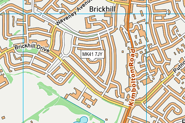 MK41 7JY map - OS VectorMap District (Ordnance Survey) MK41 7JY map - OS VectorMap District (Ordnance Survey)