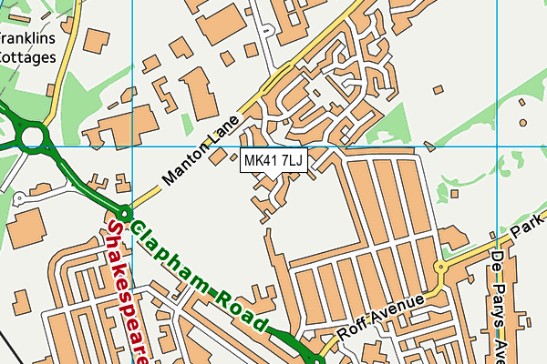 MK41 7LJ map - OS VectorMap District (Ordnance Survey) MK41 7LJ map - OS VectorMap District (Ordnance Survey)