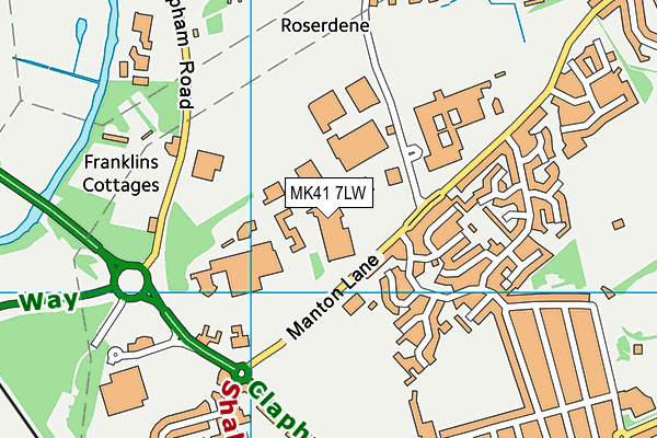 MK41 7LW map - OS VectorMap District (Ordnance Survey) MK41 7LW map - OS VectorMap District (Ordnance Survey)