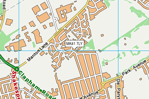 MK41 7LY map - OS VectorMap District (Ordnance Survey) MK41 7LY map - OS VectorMap District (Ordnance Survey)