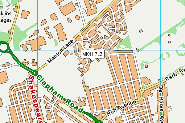 MK41 7LZ map - OS VectorMap District (Ordnance Survey) MK41 7LZ map - OS VectorMap District (Ordnance Survey)