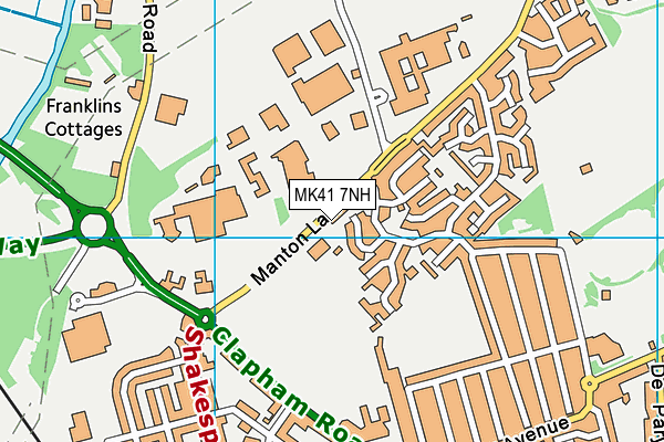 MK41 7NH map - OS VectorMap District (Ordnance Survey) MK41 7NH map - OS VectorMap District (Ordnance Survey)