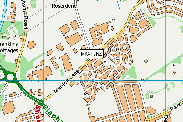 MK41 7NZ map - OS VectorMap District (Ordnance Survey) MK41 7NZ map - OS VectorMap District (Ordnance Survey)