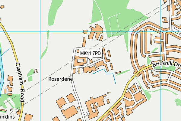 MK41 7PD map - OS VectorMap District (Ordnance Survey) MK41 7PD map - OS VectorMap District (Ordnance Survey)