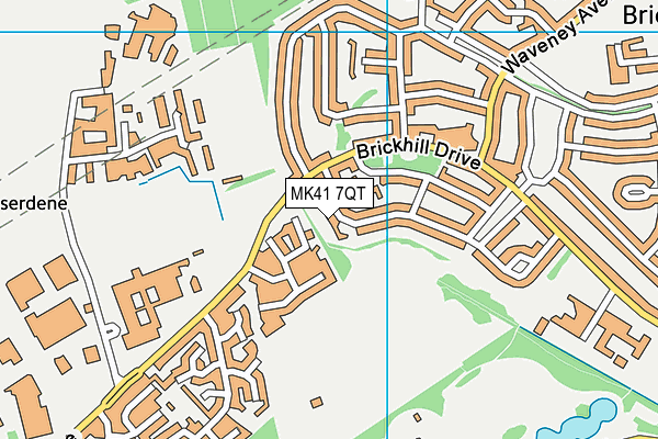 MK41 7QT map - OS VectorMap District (Ordnance Survey)