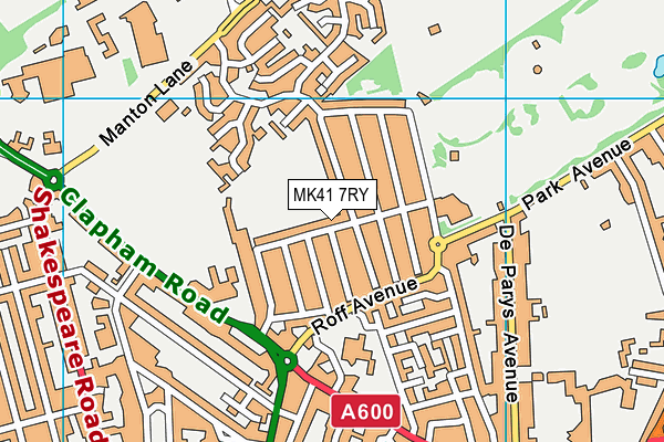MK41 7RY map - OS VectorMap District (Ordnance Survey) MK41 7RY map - OS VectorMap District (Ordnance Survey)