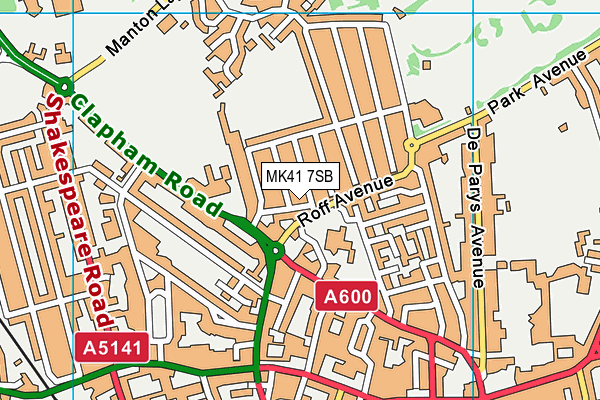 MK41 7SB map - OS VectorMap District (Ordnance Survey) MK41 7SB map - OS VectorMap District (Ordnance Survey)