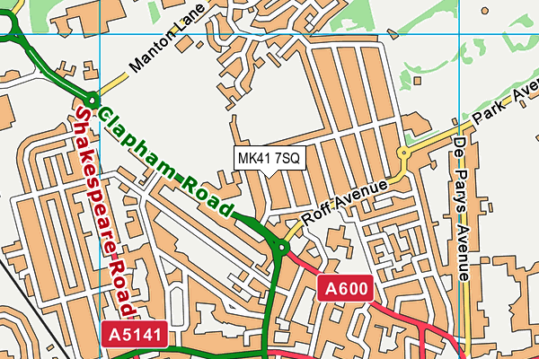 MK41 7SQ map - OS VectorMap District (Ordnance Survey) MK41 7SQ map - OS VectorMap District (Ordnance Survey)
