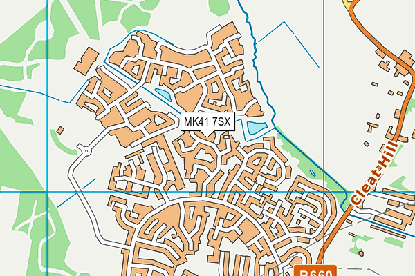 MK41 7SX map - OS VectorMap District (Ordnance Survey) MK41 7SX map - OS VectorMap District (Ordnance Survey)