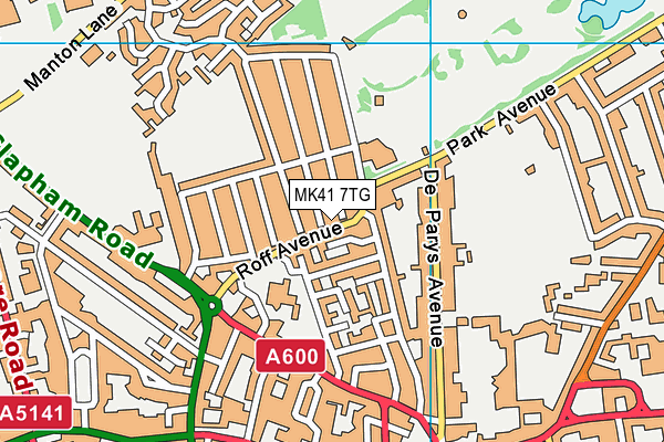 MK41 7TG map - OS VectorMap District (Ordnance Survey) MK41 7TG map - OS VectorMap District (Ordnance Survey)