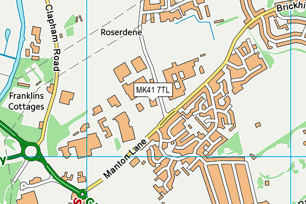 MK41 7TL map - OS VectorMap District (Ordnance Survey) MK41 7TL map - OS VectorMap District (Ordnance Survey)