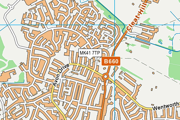 MK41 7TP map - OS VectorMap District (Ordnance Survey) MK41 7TP map - OS VectorMap District (Ordnance Survey)