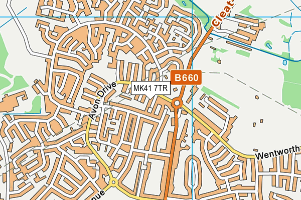 MK41 7TR map - OS VectorMap District (Ordnance Survey) MK41 7TR map - OS VectorMap District (Ordnance Survey)