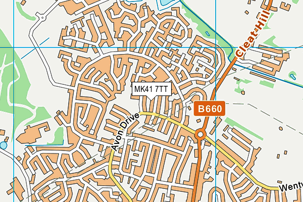 MK41 7TT map - OS VectorMap District (Ordnance Survey) MK41 7TT map - OS VectorMap District (Ordnance Survey)