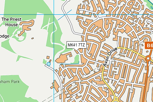 MK41 7TZ map - OS VectorMap District (Ordnance Survey) MK41 7TZ map - OS VectorMap District (Ordnance Survey)