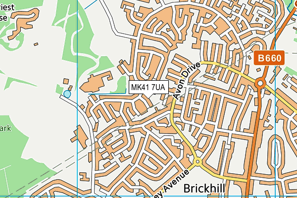MK41 7UA map - OS VectorMap District (Ordnance Survey) MK41 7UA map - OS VectorMap District (Ordnance Survey)