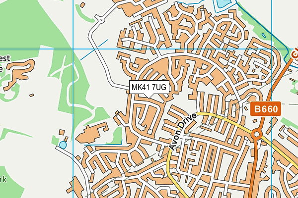 MK41 7UG map - OS VectorMap District (Ordnance Survey) MK41 7UG map - OS VectorMap District (Ordnance Survey)