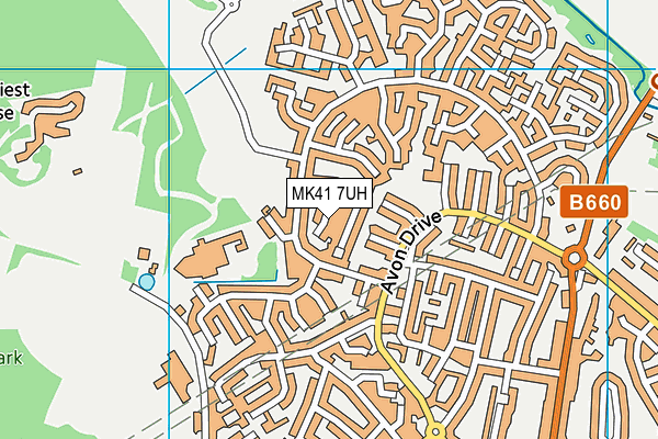 MK41 7UH map - OS VectorMap District (Ordnance Survey) MK41 7UH map - OS VectorMap District (Ordnance Survey)
