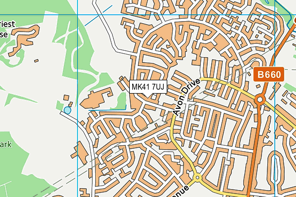 MK41 7UJ map - OS VectorMap District (Ordnance Survey) MK41 7UJ map - OS VectorMap District (Ordnance Survey)