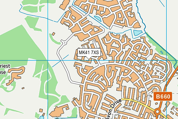 MK41 7XS map - OS VectorMap District (Ordnance Survey) MK41 7XS map - OS VectorMap District (Ordnance Survey)