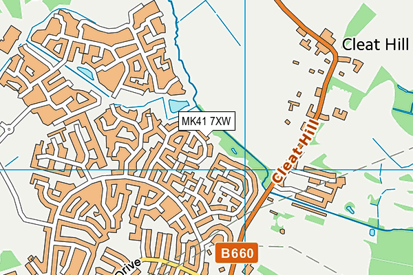 MK41 7XW map - OS VectorMap District (Ordnance Survey) MK41 7XW map - OS VectorMap District (Ordnance Survey)