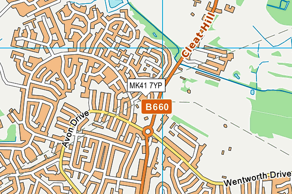 MK41 7YP map - OS VectorMap District (Ordnance Survey) MK41 7YP map - OS VectorMap District (Ordnance Survey)