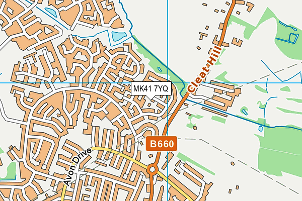 MK41 7YQ map - OS VectorMap District (Ordnance Survey) MK41 7YQ map - OS VectorMap District (Ordnance Survey)