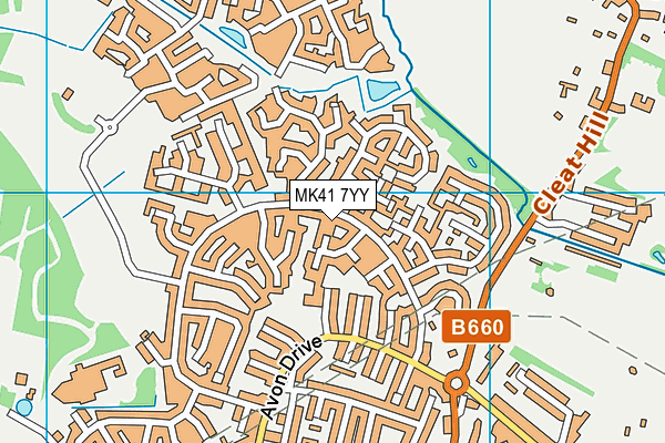 MK41 7YY map - OS VectorMap District (Ordnance Survey) MK41 7YY map - OS VectorMap District (Ordnance Survey)