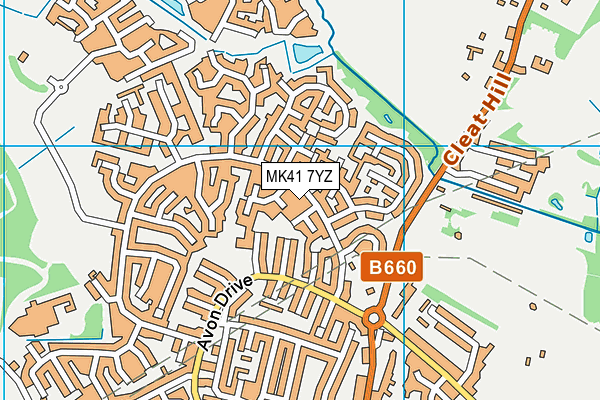 MK41 7YZ map - OS VectorMap District (Ordnance Survey) MK41 7YZ map - OS VectorMap District (Ordnance Survey)