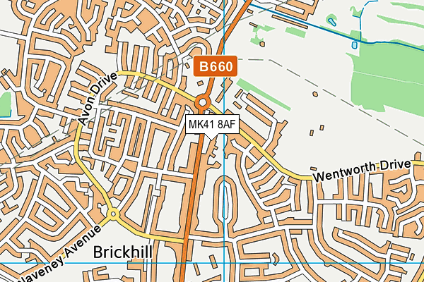MK41 8AF map - OS VectorMap District (Ordnance Survey) MK41 8AF map - OS VectorMap District (Ordnance Survey)