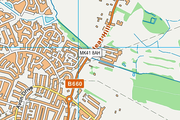 MK41 8AH map - OS VectorMap District (Ordnance Survey) MK41 8AH map - OS VectorMap District (Ordnance Survey)