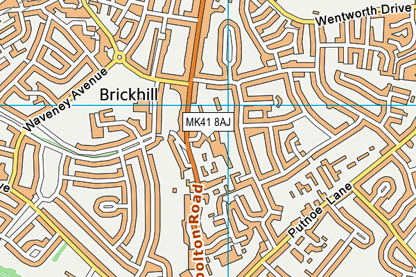 MK41 8AJ map - OS VectorMap District (Ordnance Survey) MK41 8AJ map - OS VectorMap District (Ordnance Survey)