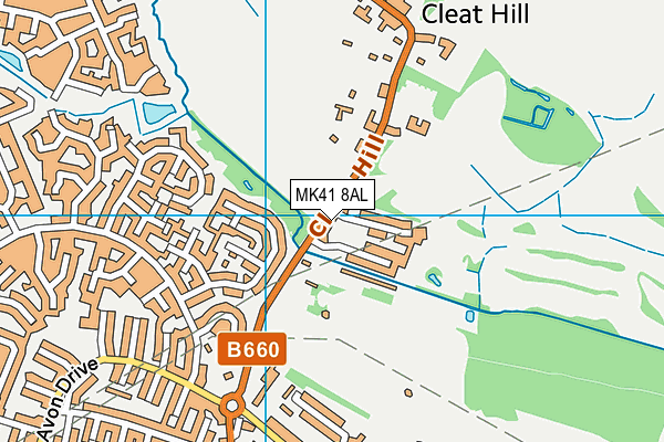 MK41 8AL map - OS VectorMap District (Ordnance Survey) MK41 8AL map - OS VectorMap District (Ordnance Survey)