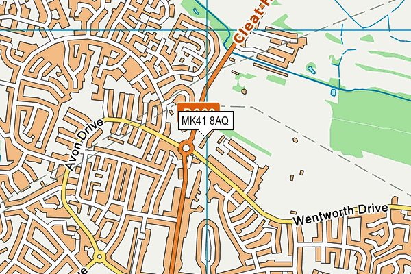 MK41 8AQ map - OS VectorMap District (Ordnance Survey) MK41 8AQ map - OS VectorMap District (Ordnance Survey)