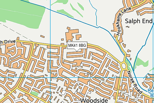 MK41 8BG map - OS VectorMap District (Ordnance Survey) MK41 8BG map - OS VectorMap District (Ordnance Survey)