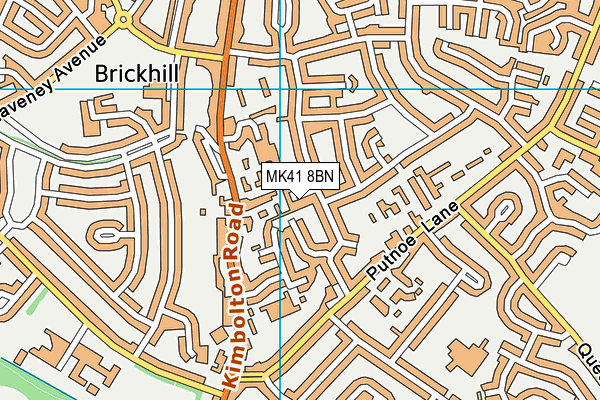MK41 8BN map - OS VectorMap District (Ordnance Survey) MK41 8BN map - OS VectorMap District (Ordnance Survey)