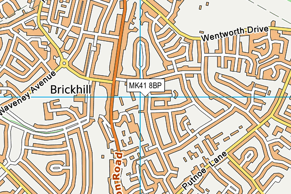 MK41 8BP map - OS VectorMap District (Ordnance Survey) MK41 8BP map - OS VectorMap District (Ordnance Survey)