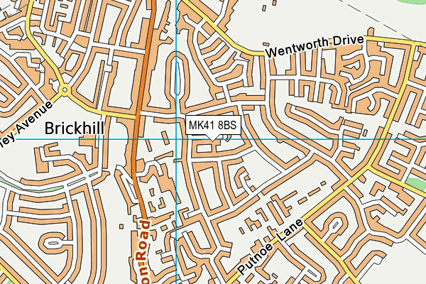 MK41 8BS map - OS VectorMap District (Ordnance Survey) MK41 8BS map - OS VectorMap District (Ordnance Survey)