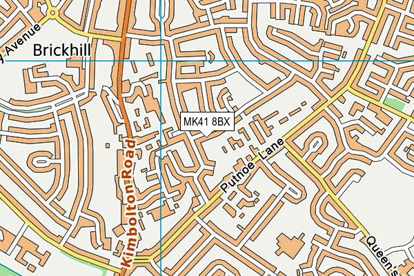 MK41 8BX map - OS VectorMap District (Ordnance Survey) MK41 8BX map - OS VectorMap District (Ordnance Survey)
