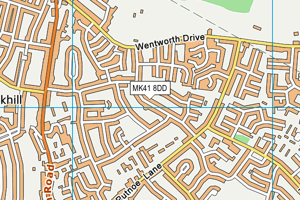 MK41 8DD map - OS VectorMap District (Ordnance Survey) MK41 8DD map - OS VectorMap District (Ordnance Survey)